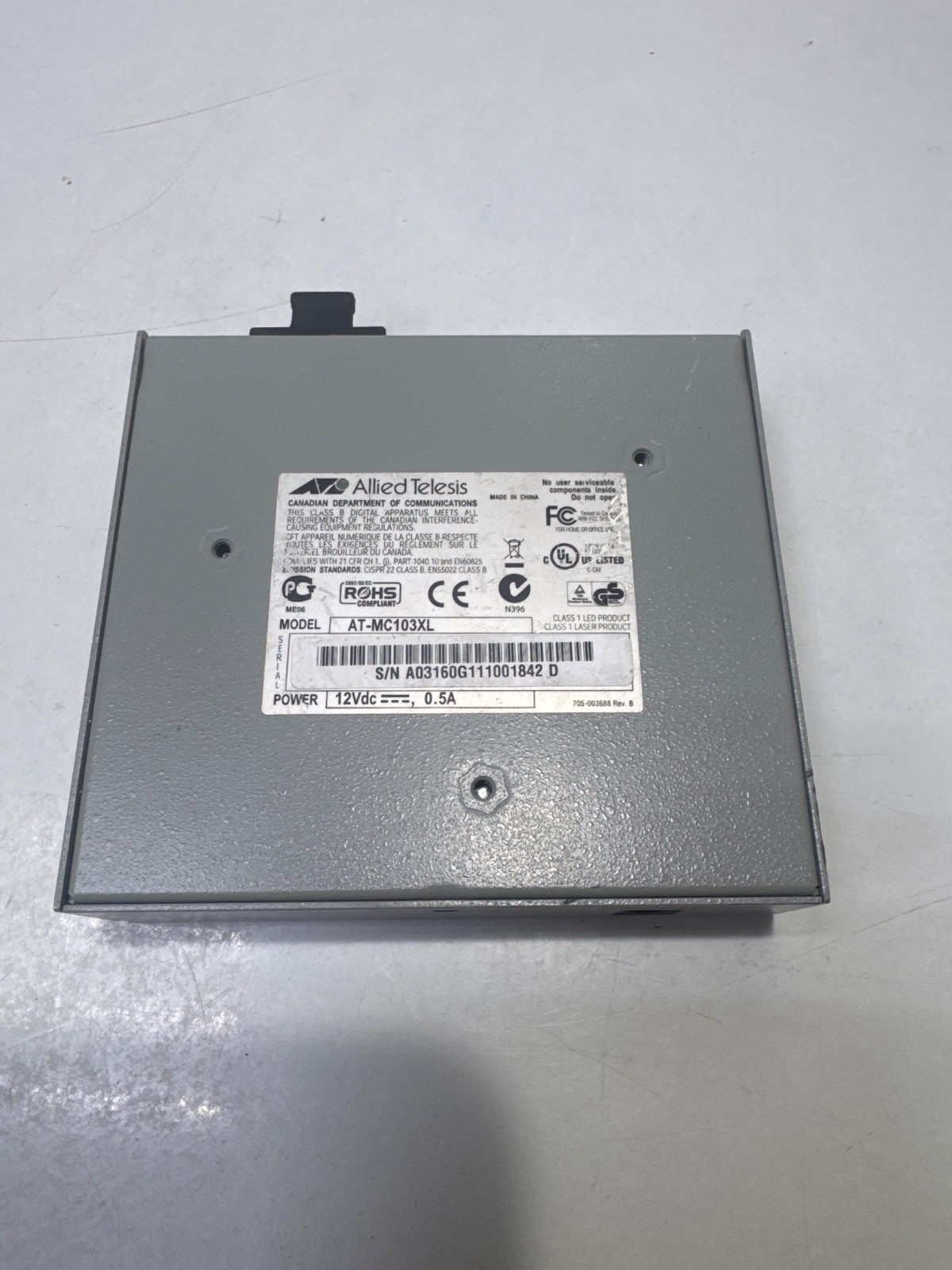 Allied Telesis AT-MC103XL Single Mode Fiber Fast Ethernet Media Converter