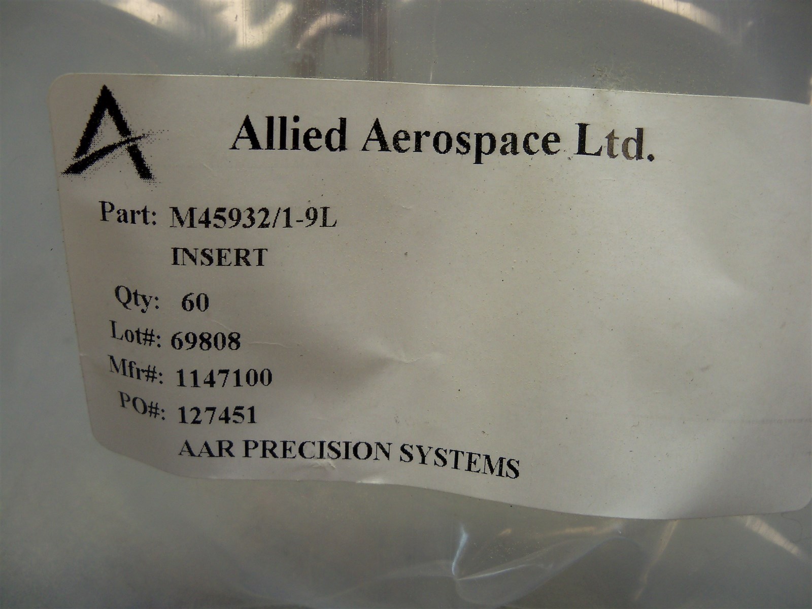 Steel Insert Screw Thread M45932/1-9L Allied Aerospace Military Spec Lot of 12