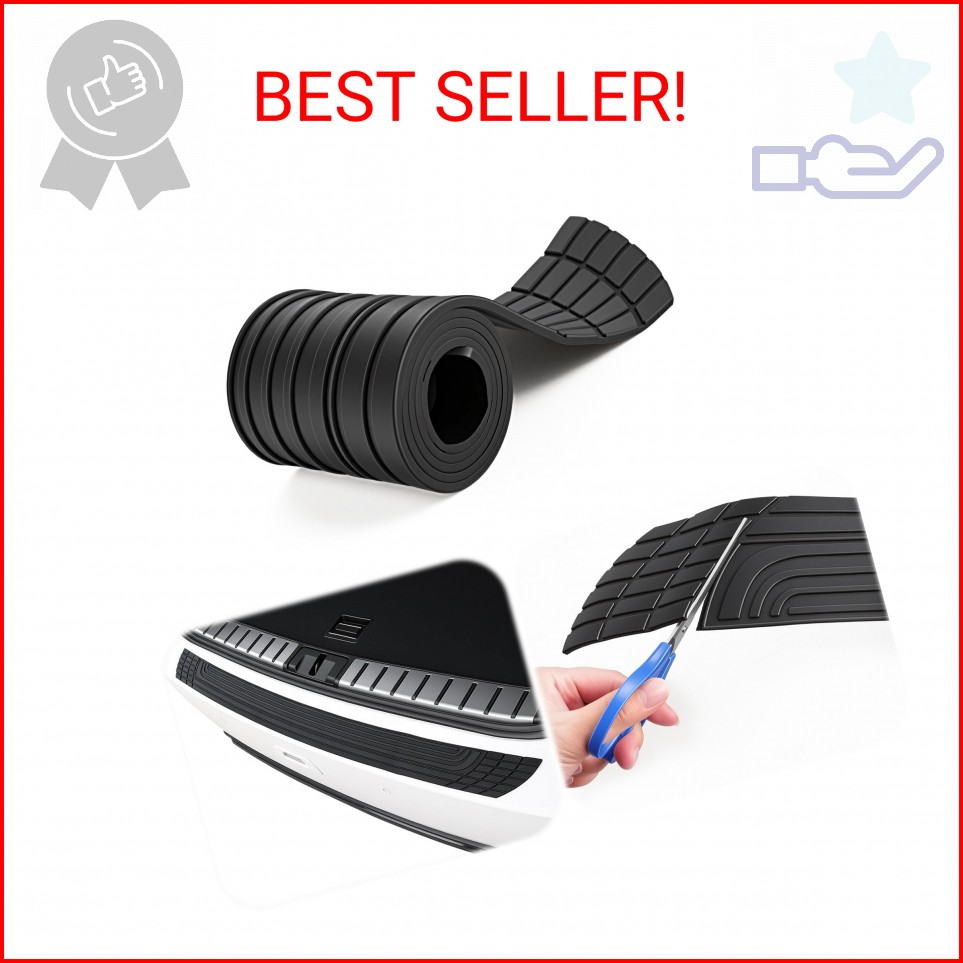 SINGARO Car Rear Bumper Protector, 42inch x3.4inch Car/SUV Universal Rubber Anti