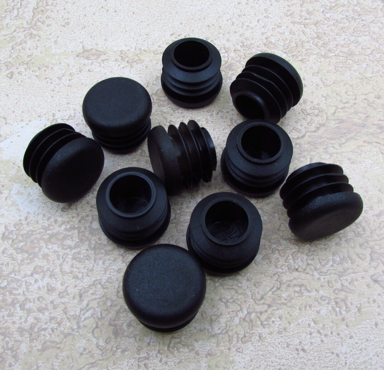QTY 10 Plastic 3/4″ Inch OD, 12-20 Gauge Round Tube End Cap Insert Plug Glide