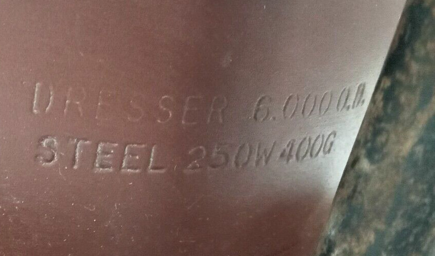 DRESSER 6.000″ OD 250 W 400G PIPE COUPLING