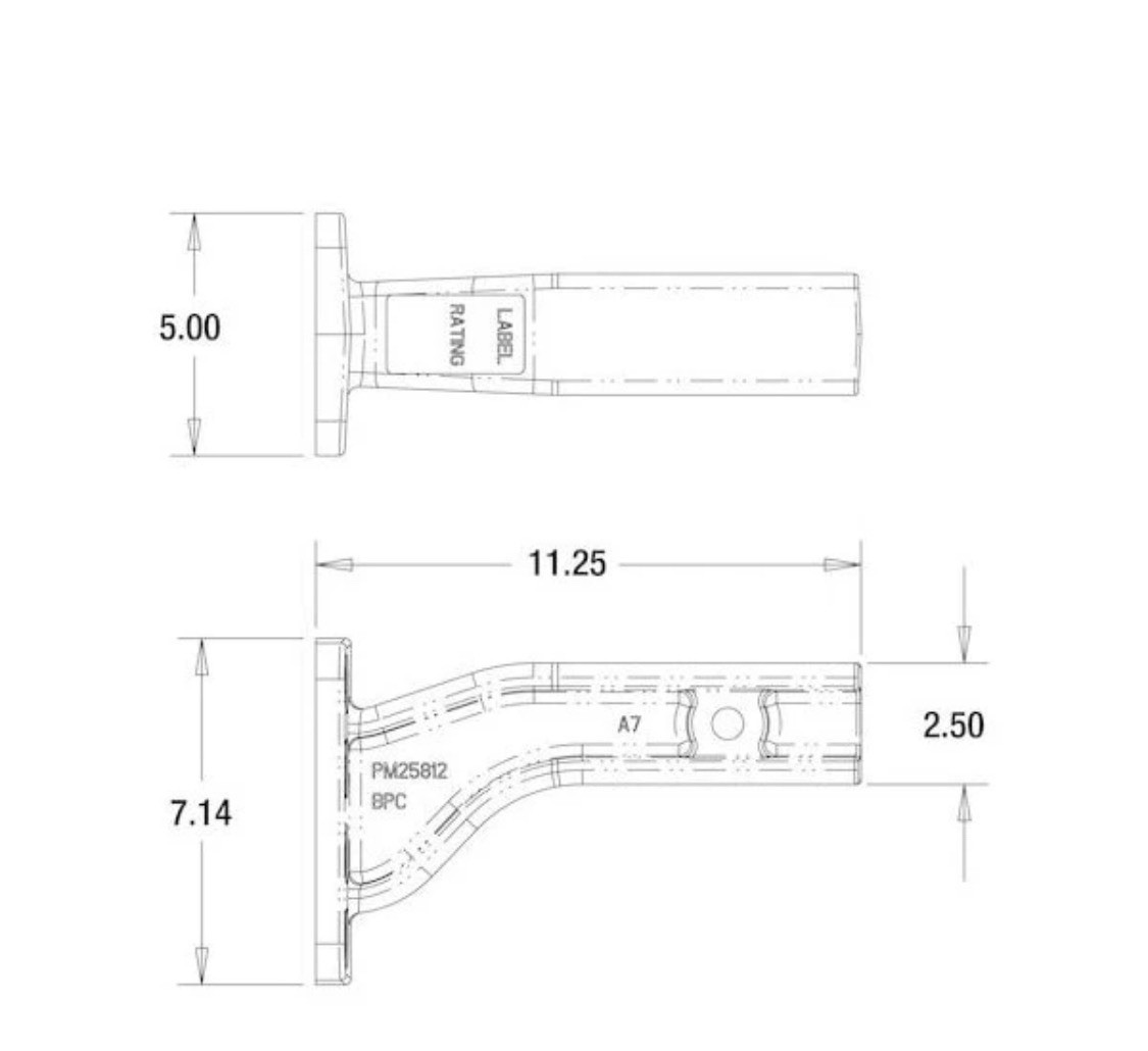 Buyers Products Pm25812 Pintle Mount, 3-Position Carbon Steel 20000 Lbs 8 Holes