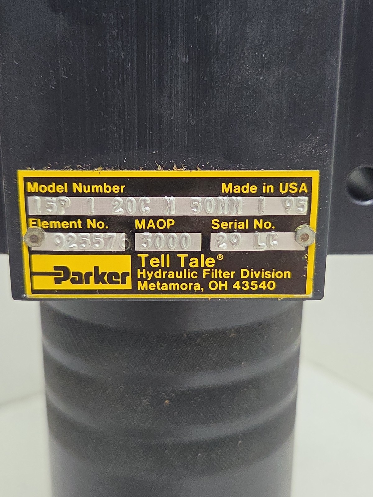 Parker 15P-1-20C-M-50MM-1-95 Hydraulic Filter Moap 3000 /925576 **NOS**NO BOX **