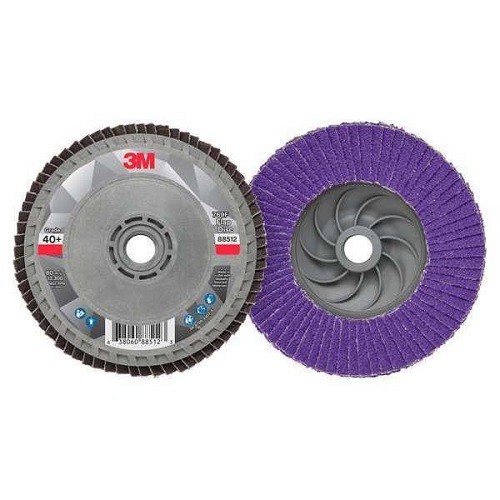 7100242990 – 3M Flap Disc 769F 120plus Quick Change T29 4-1/2 in x 5/8 in-11