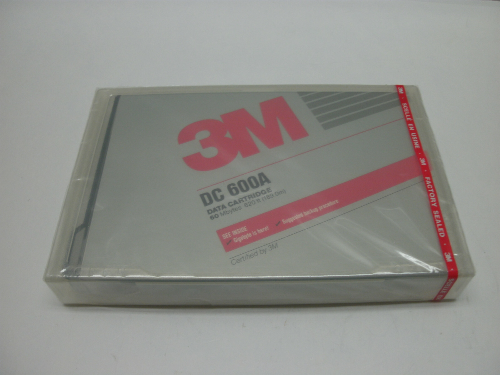3M DC 600A DATA CARTRIDGE 60 MBYTES 620 FT (189.0m) FACTORY SEALED NEW IN BOX