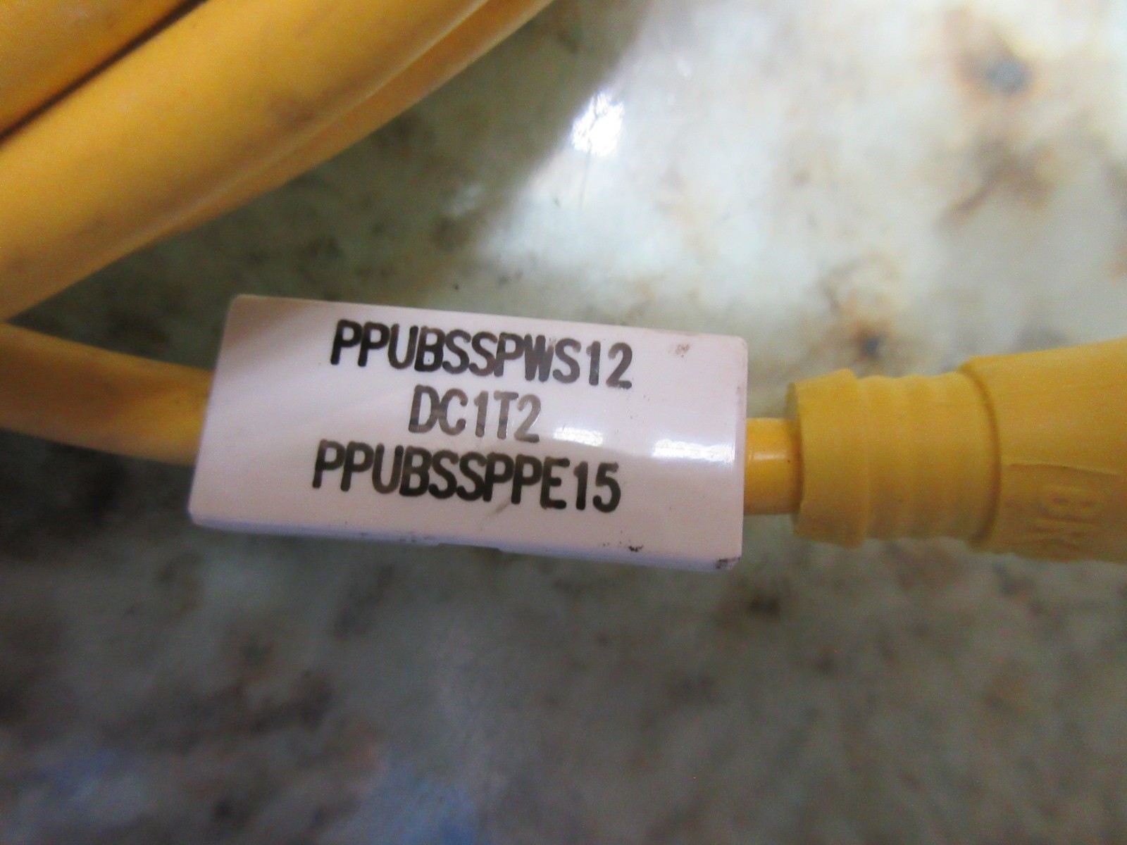 CNC POWER CABLE PPUBSSPWS12 DC1T2 CSA-US LL54185 CNC PPUBSSPPE15 BRAD HARRISON