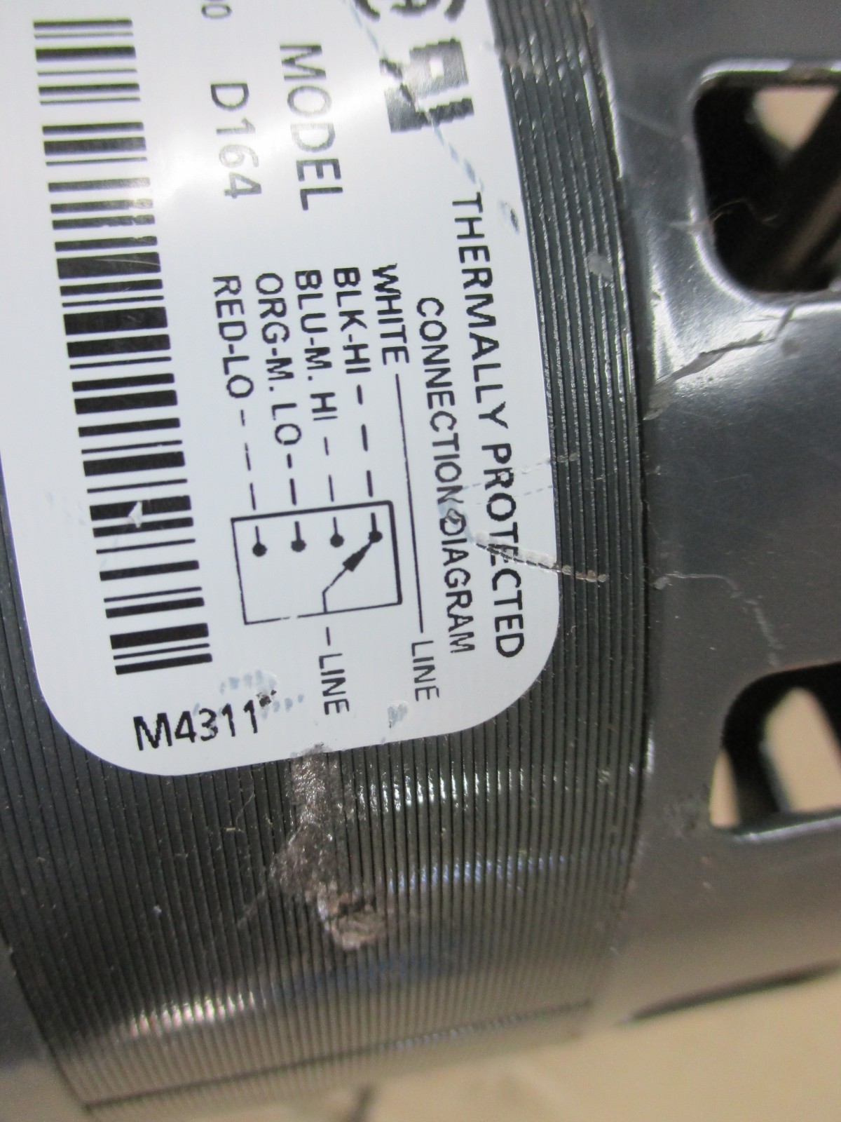 7151-0190 FASCO ELECTRIC MOTOR RPM 1050 (4SPD) HP 1/6 – 1/8 – 1/10 – 1/12 NEW