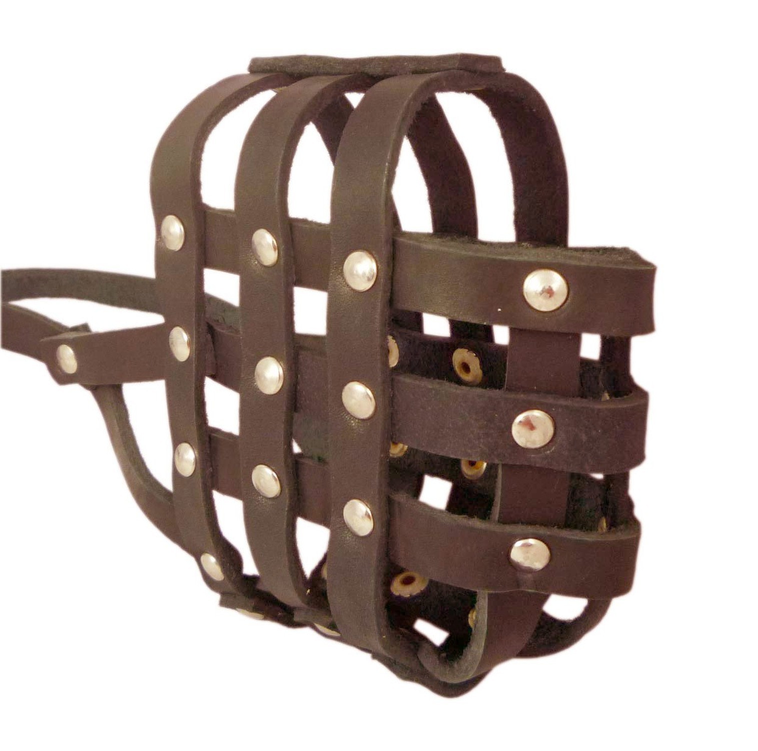 Real Leather Dog Basket Muzzle #107 Brown – Pit Bull, Amstaff (Circumference …