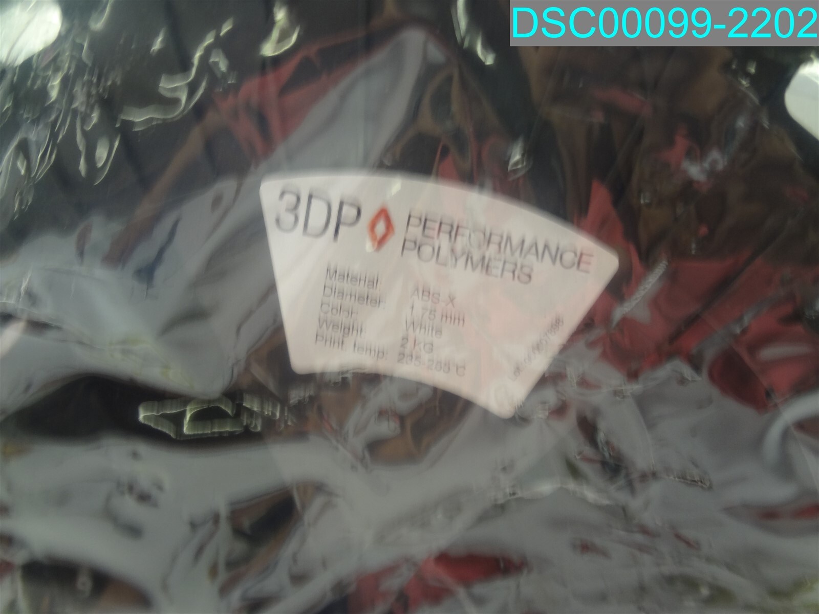 3DP PERFORMANCE POLYMERS ABS-X 1.75MM WHITE 2 KG 235-255C