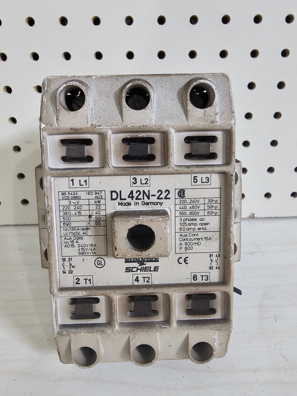 Entrelec Schiele Contactor Industrial Electrical Switch Model: DL42N-22 UNTESTED