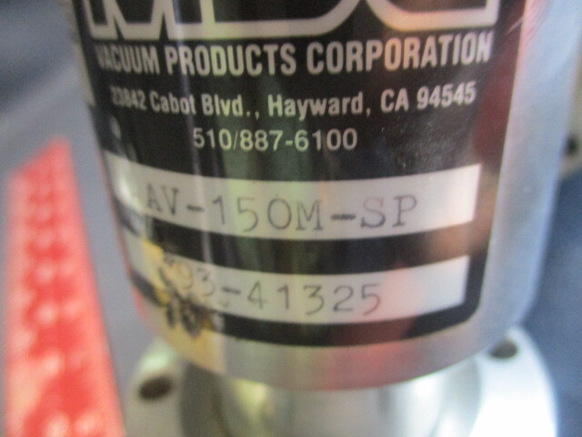 MDC VACUUM PRODUCTS AV-150M-SP VALVE, VACUUM