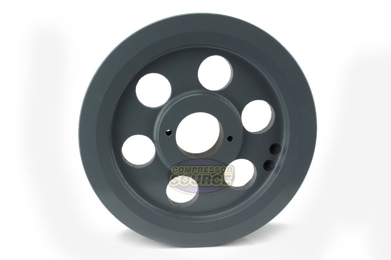 Cast Iron 7.75″ Dual Groove Pulley Belt B Section 5L with 1-1/8″ Sheave Bushing