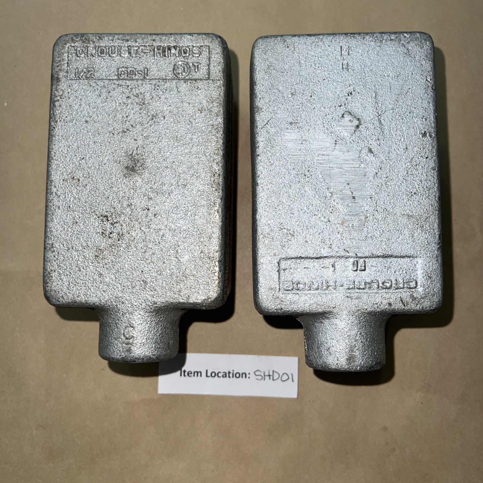 CROUSE-HINDS 1/2″ HUB FD-1 GANG DEEP BOX 23.0 CU.IN. LOT OF 2