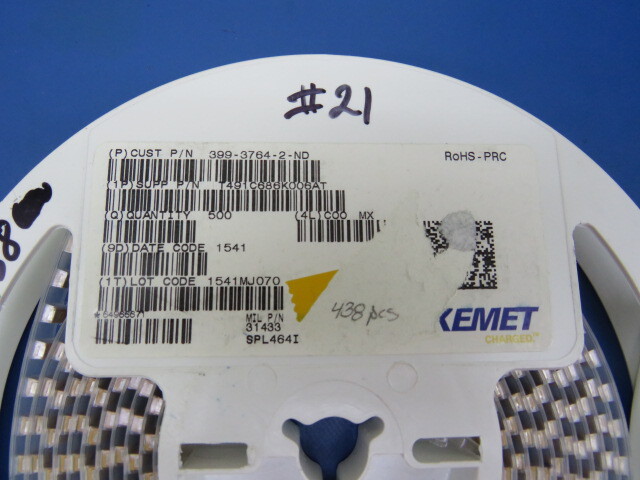 KEMET ELECTRONICS CORP T491C686K006AT Qty of 280 per Lot CAPACITOR: TANTALUM 68