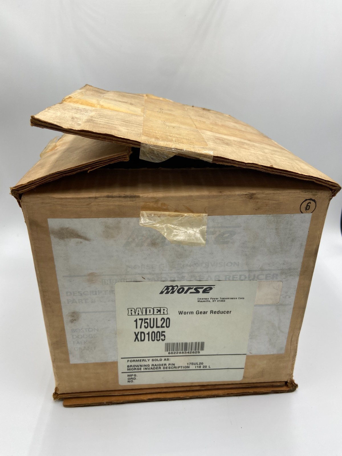Morse Industrial Corporation – Raider Worm Gear Reducer – 175UL20, XD1005-New