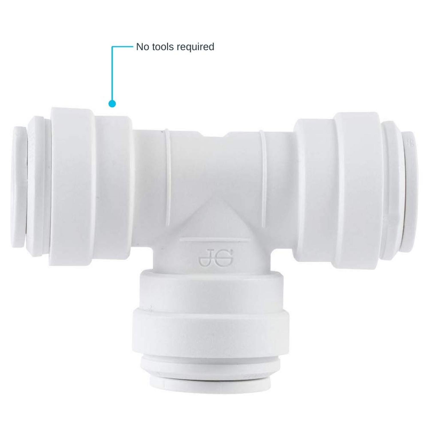 John Guest Speedfit 3/8 Inch x 3/8 Inch x 1/4 Inch OD Reducing Tee, Push to C…