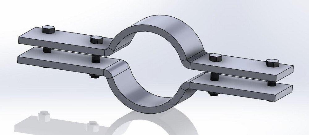 Empire Industries 50B0800 8″ Carbon Steel Riser Clamp for Pipe