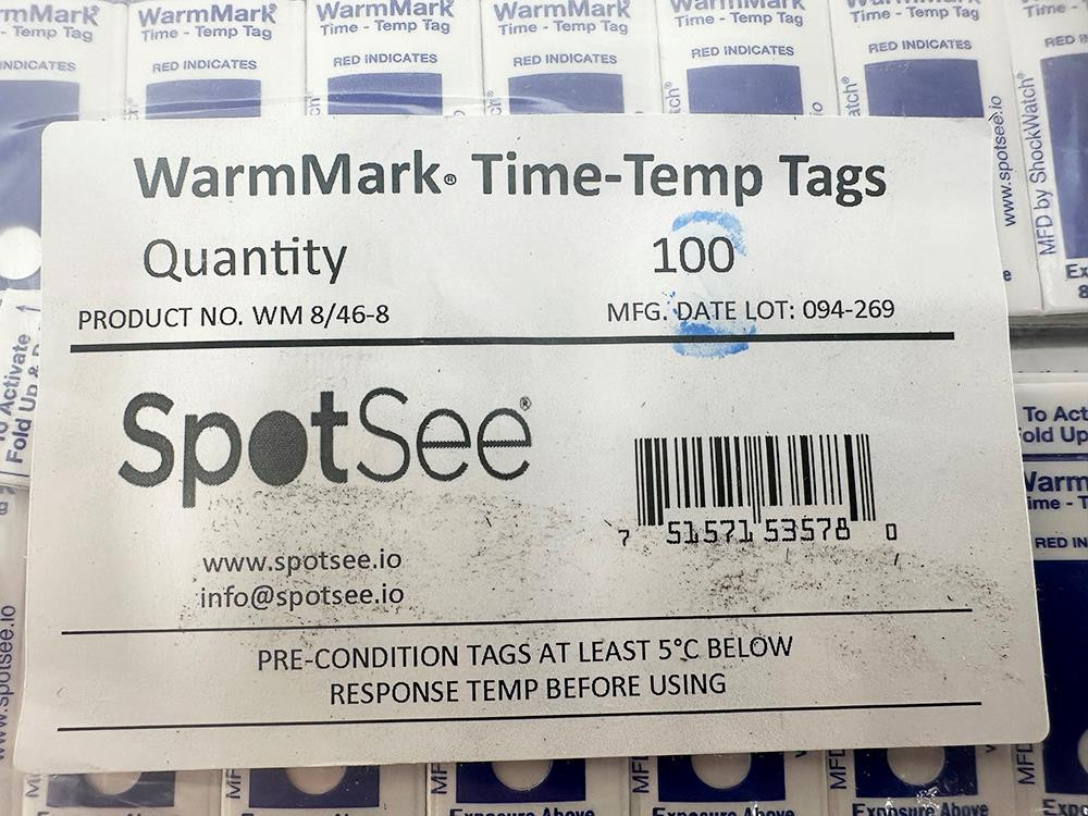 100 qty WarmMark Temperature Indicator 30C/86F NEW FREE FAST SHIP