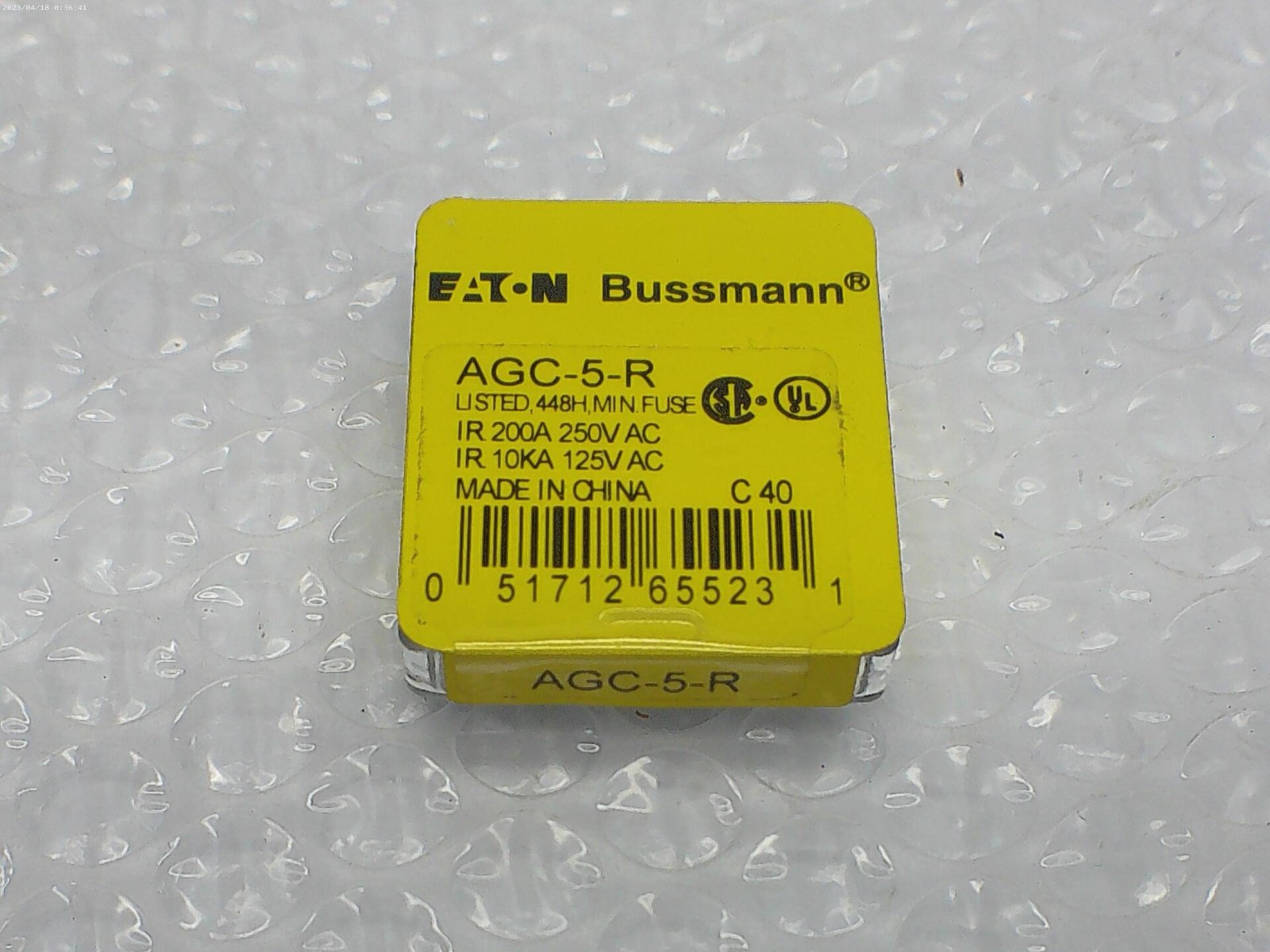 BUSSMANN AGC-5-R FUSE PKG OF 5 NSMP.