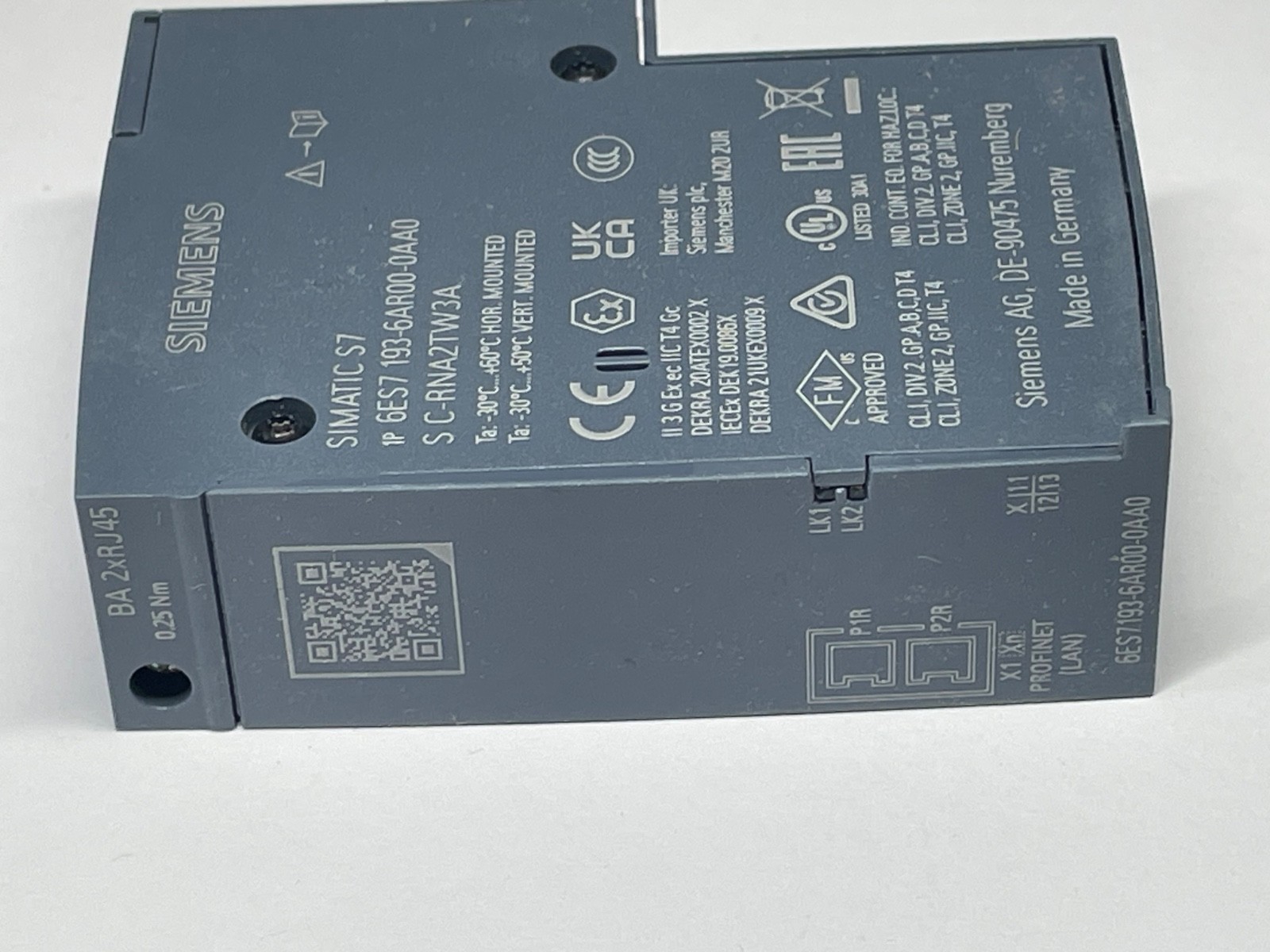 Siemens 6ES7 193-6AR00-0AA0 Bus Adapter ET 200SP