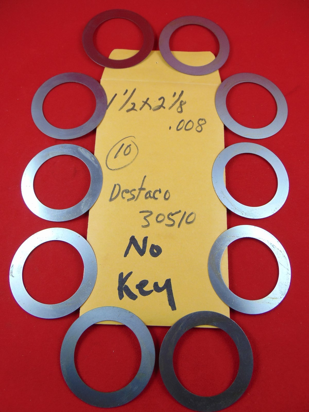 DESTACO 30510 Arbor Shims 1-1/2″ x 2-1/8″ x .008 LOT OF 20