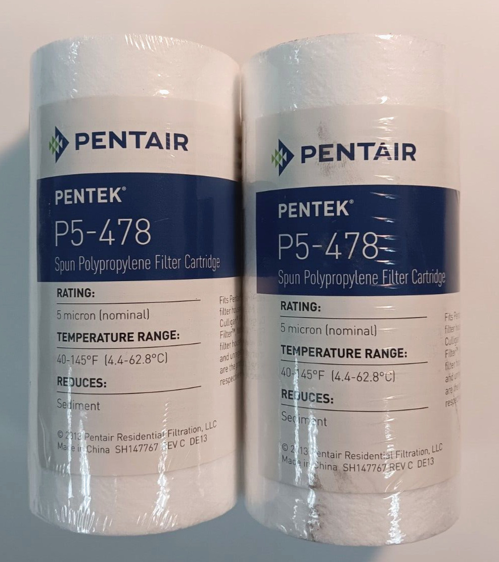 PENTAIR/PENTEK LOT OF 2 P5-478 SPUN POLYPROPYLENE FILTER CARTRIDGE