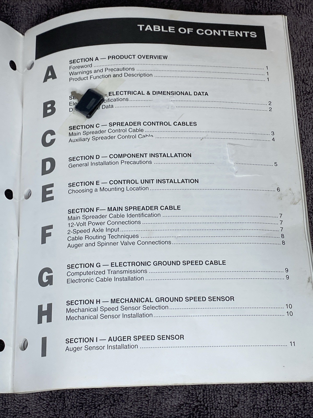 Gresen GRS31 Spreader Control System Operators’ Manual GSD-3031 1994 w/ Key