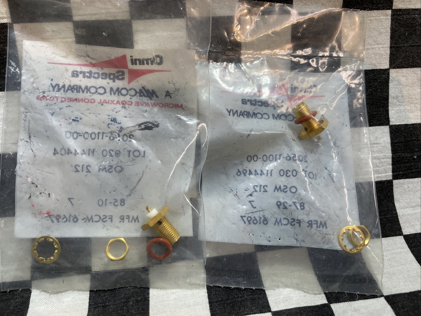 Omni Spectra 2056-1100-00, RF Connectors Coaxial Connect, LOT OF 2, SHIPSAMEDAY