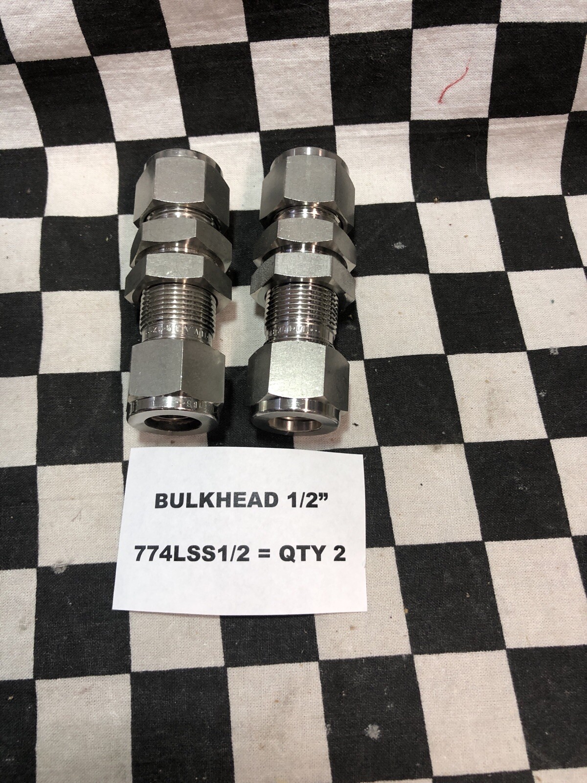 LOT OF 12 HAM LET BULKHEAD UNION 1/2″, 762LSS1/2 , 774LSS1/2 #120Q8