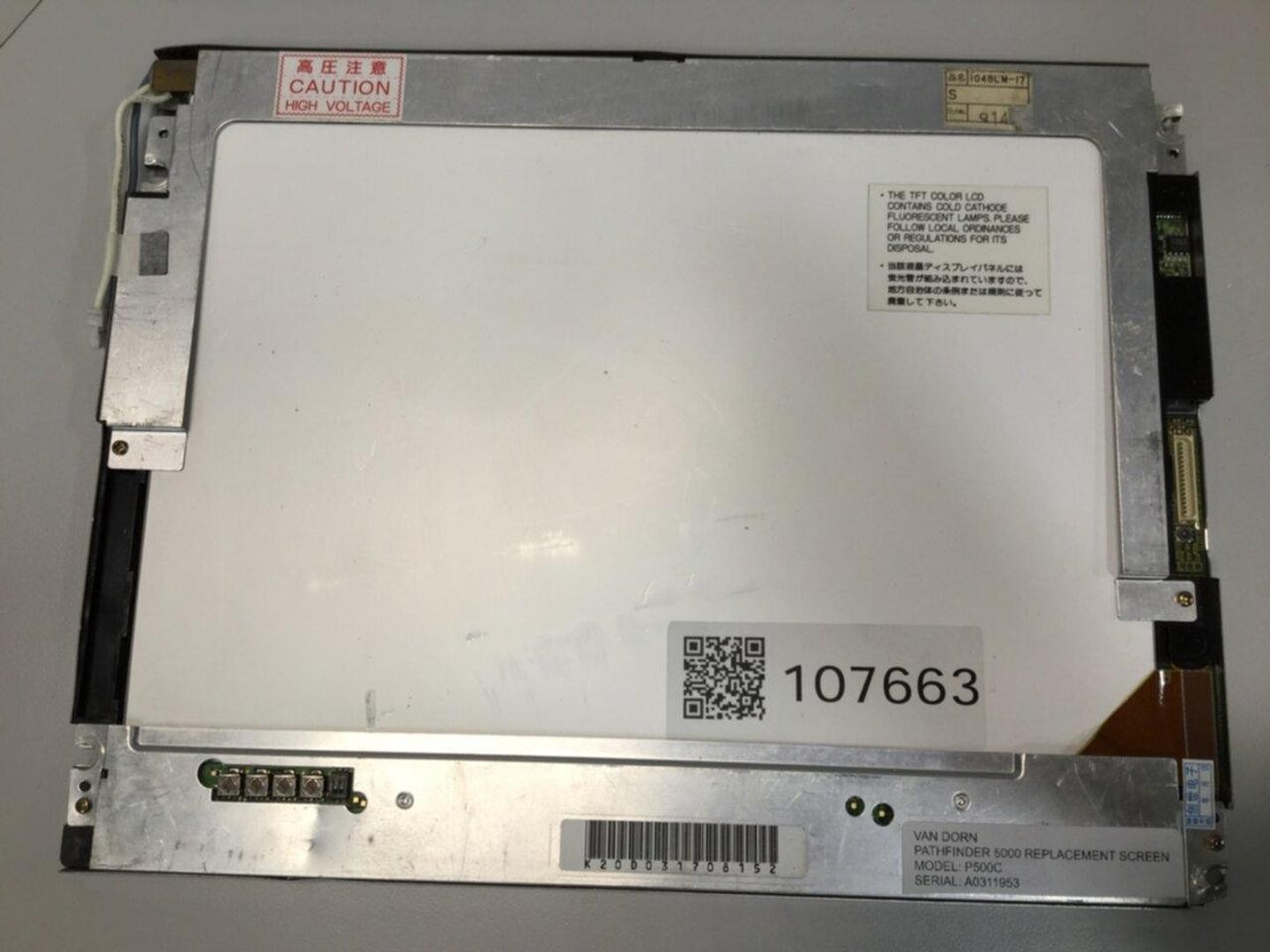 VAN DORN Pathfinder 5000 Replacement Screen P500C Used #107672