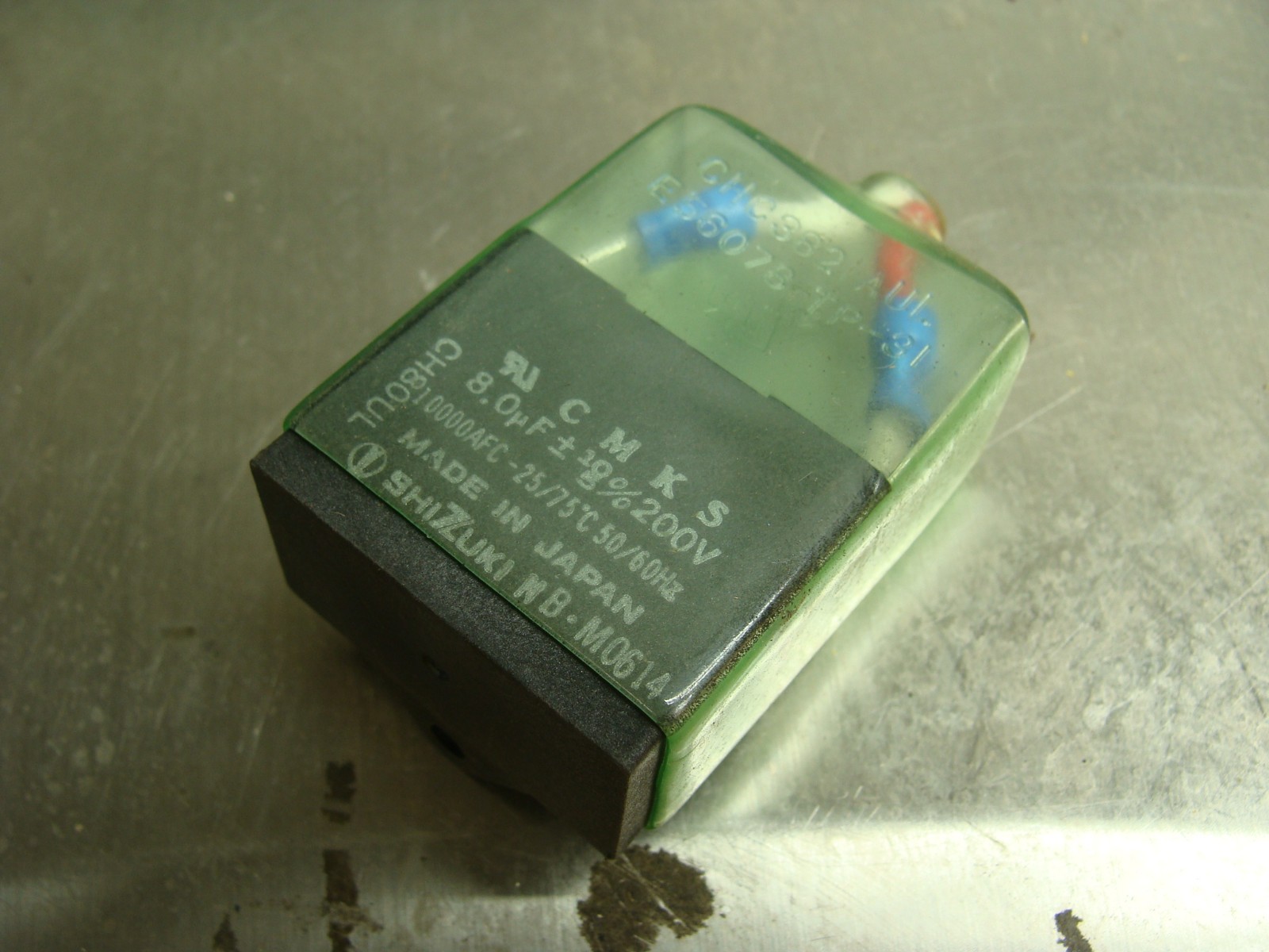 LOT OF 10 SHIZUKI ELECTRIC INDUSTRIAL AC MOTOR RUN CAPACITORS CH80UL 8.0 µF 200V