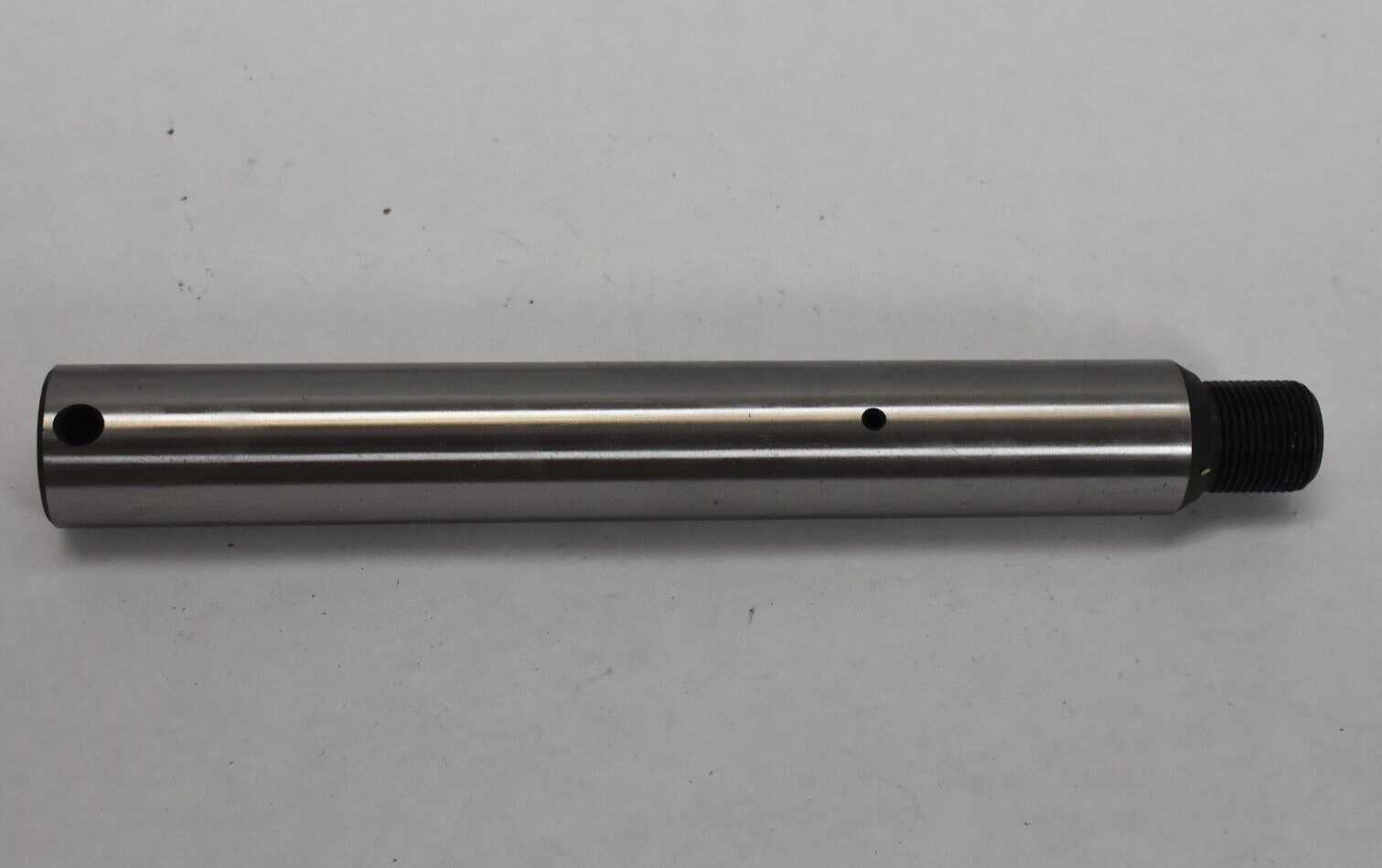 Linear Shaft Tapped End x Threaded End Wrench Flats Crossed Drilled Hole Steel