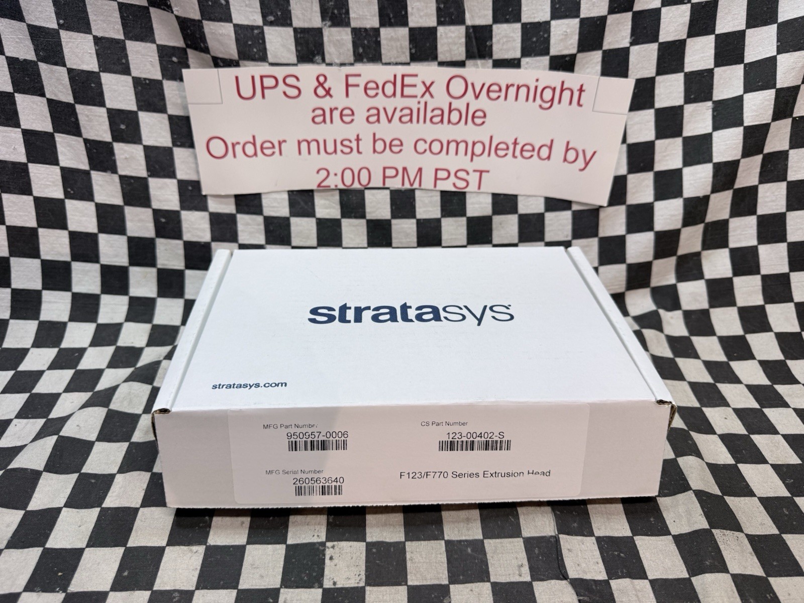 Stratasys EXTRUSION HEAD F123 SERIES 950957-0006, 123-00402-S, SHIPSAMEDAY