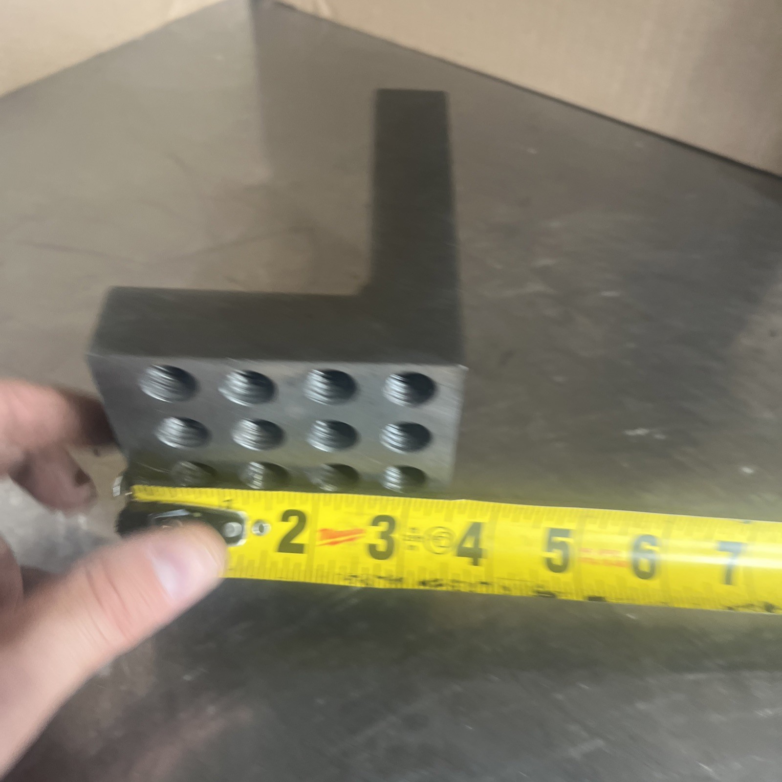 Machinist Tool, Angle Plate With Threaded Holes, Steel, Used Surplus
