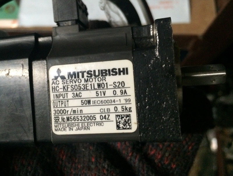 1PC Used 100% test Mitsubishi servo motor HC-KFS053E1LW01-S20 by DHL or Fedex