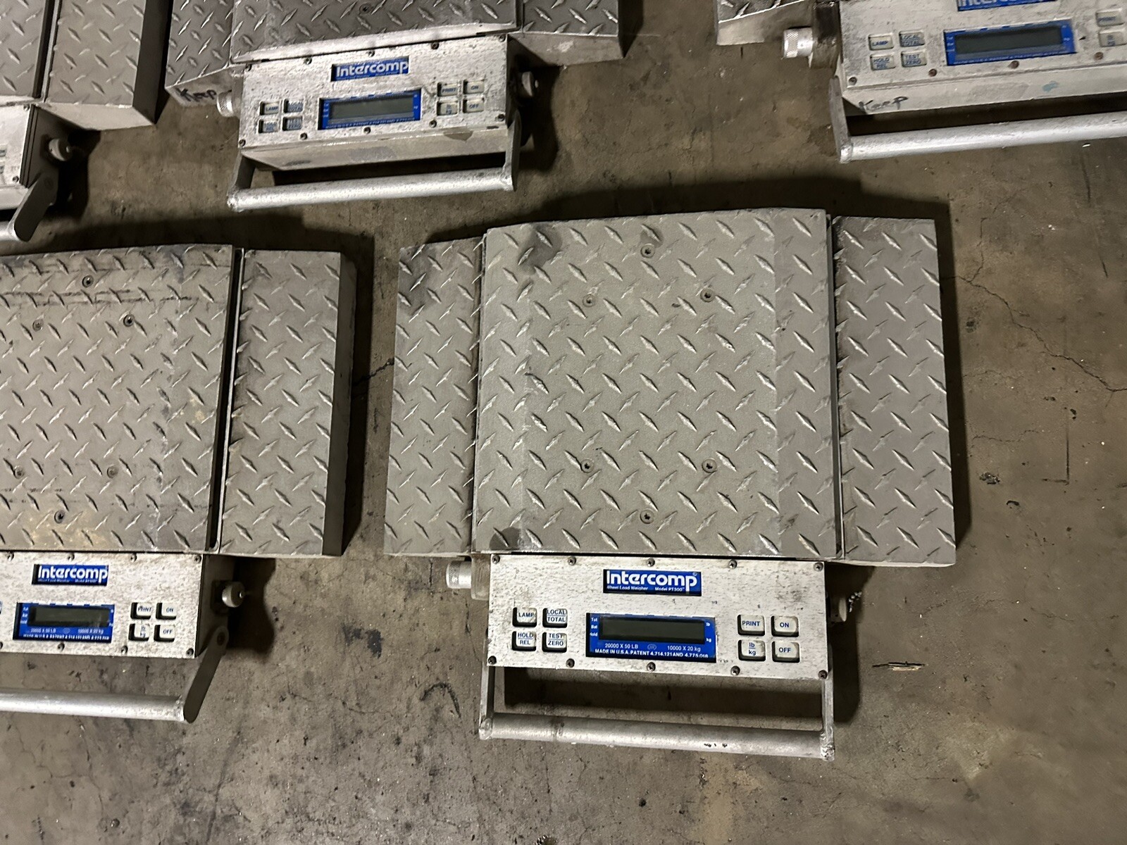 *LOT OF 11* Intercomp Wheel Load Weigher PT300 Scale 20000 X 50 LB 10000 X 20 kg
