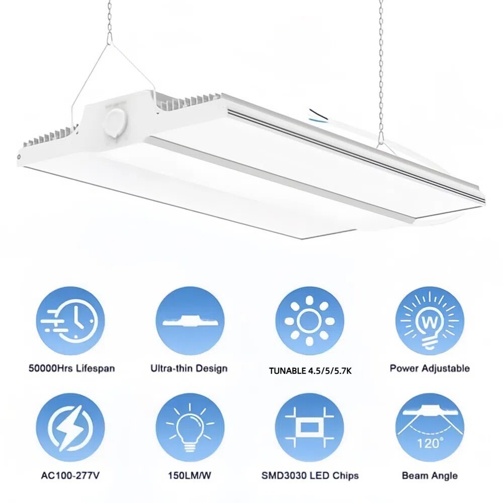 300W LED Linear High Bay Light Commercial Factory Shop Light 45000LM 4/4.5/5000K