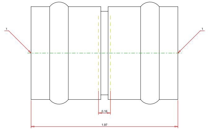 Viega 78057 ProPress Coupling With Stop 1 Inch Copper