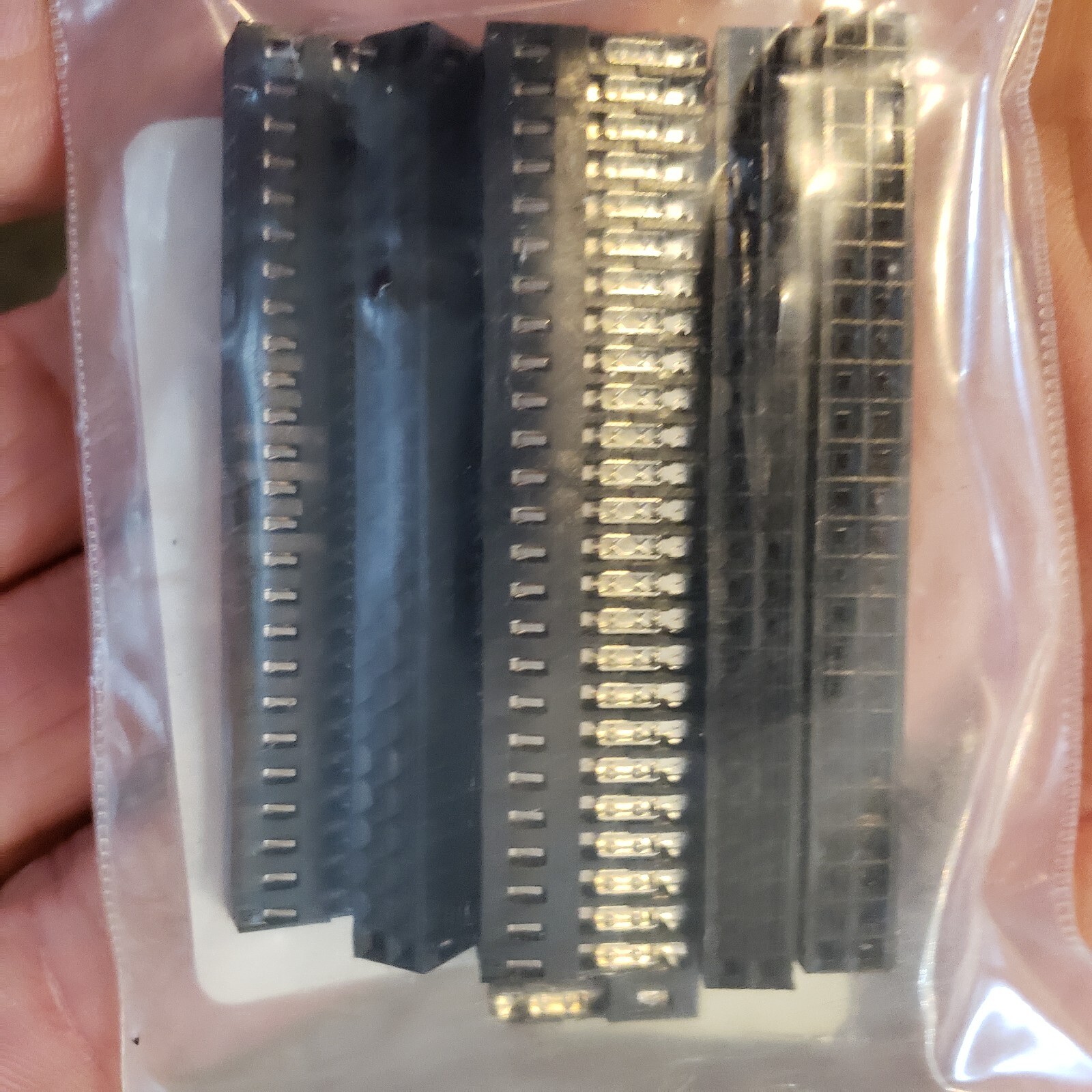 NEW LOT of 6 AMP 50 POSITION IDT/ IDC RECEPTACLES 2.54mm 30-26 AWG # 2-102393-3