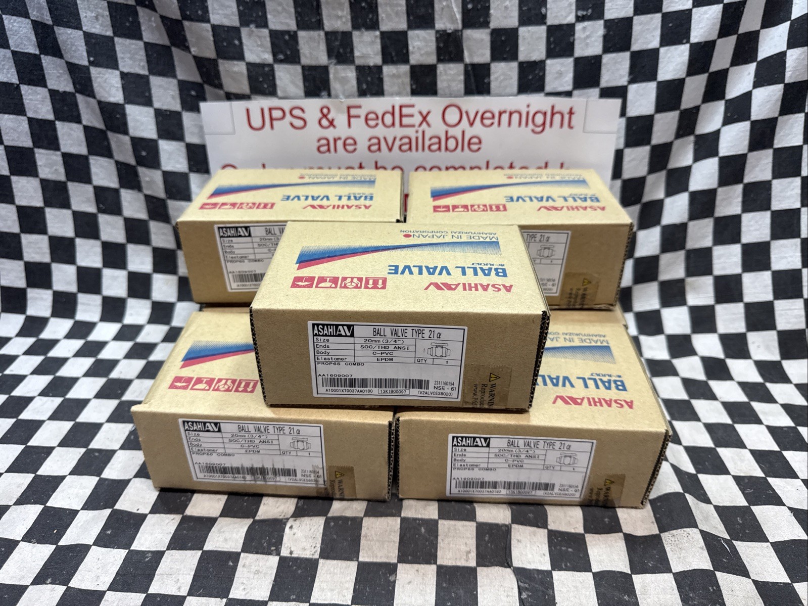 x7 ASAHI AA1609007, BALL VALVE TYPE 21, 3/4″ (20mm) SOC/THD ANSI, C-PVC, EPDM,