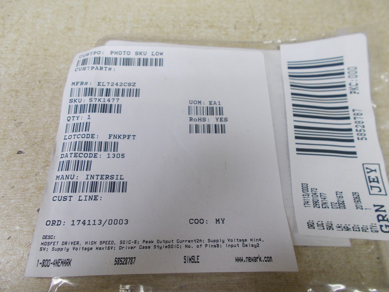 NEW Intersil EL7242CSZ High speed Mosfet driver *FREE SHIPPING*