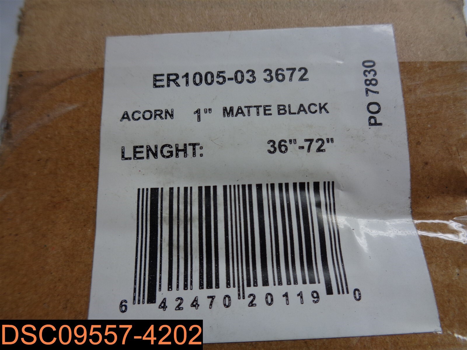Qty =2: Acorn 1″ Curtain Rod Finials 4″ X 2-1/4″ M6 X 15mm Bolt Stud