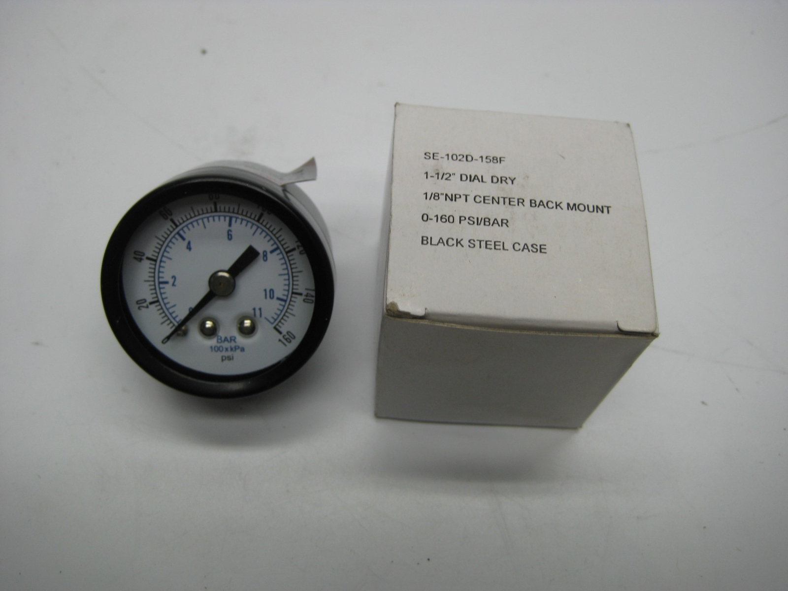 INDUSTRIAL SPARE SE-102D-158F GAUGE 0-160PSI NSMP