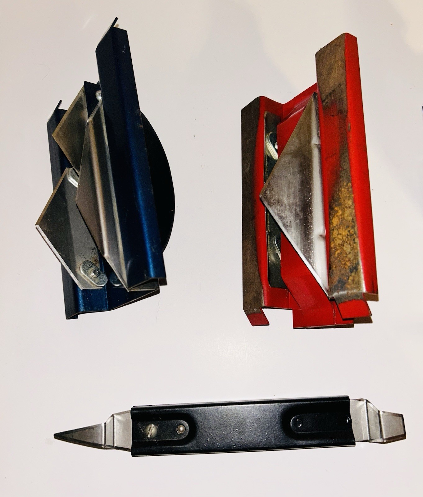 4 Amcraft Gray Blue & Red HVAC Cutting Tool Duct Board SS + 2 Cuts-All Tools Lot