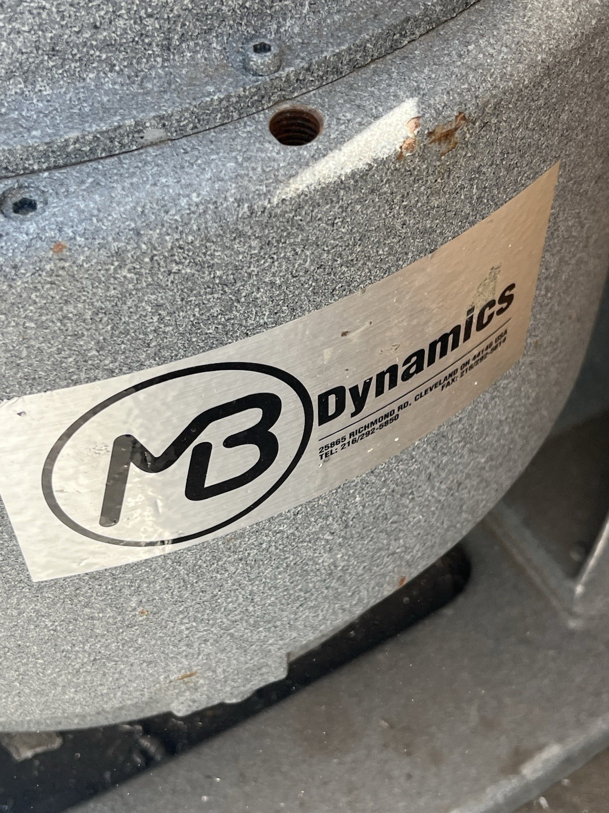 MB Dynamics SAM C-10E Vibration Exciter Unit, Model SAM C-10E