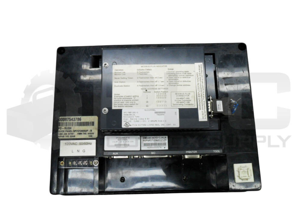 TOTAL CONTROL QPI31200S2P-B QUICKPANEL TOUCHSCREEN W/ QPI-MBP-201-G MODBUS PLUS