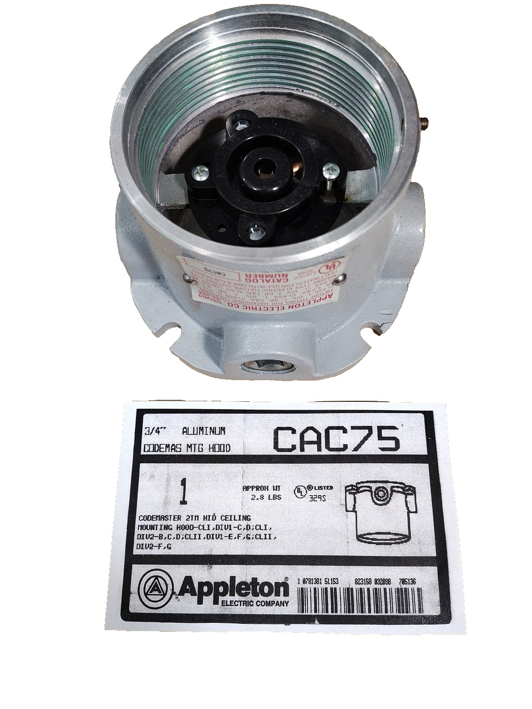 Appleton CAC75 ¾” Aluminum Codemas MTG Hood Codemaster 2TM HID Ceiling Mount