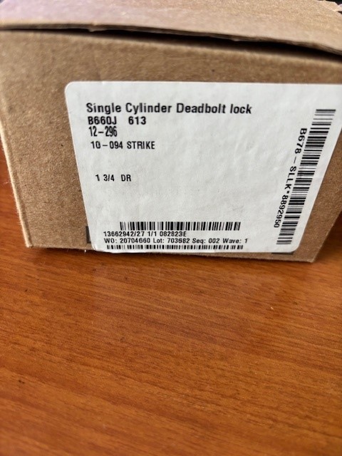 SCHLAGE B660J 613 Deadbolt, Oil Rubbed Bronze Less LFIC Core