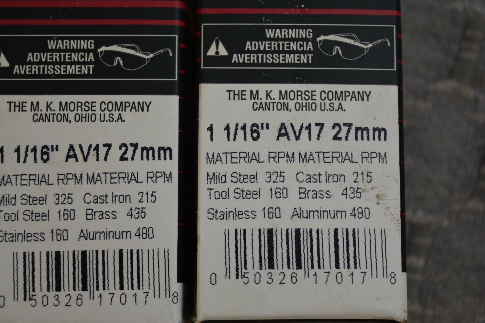 Set of 2 MK Morse AV17 Hole Saw Master Cobalt 1 1/16″ Bi-Metal Boxed 27mm NIB