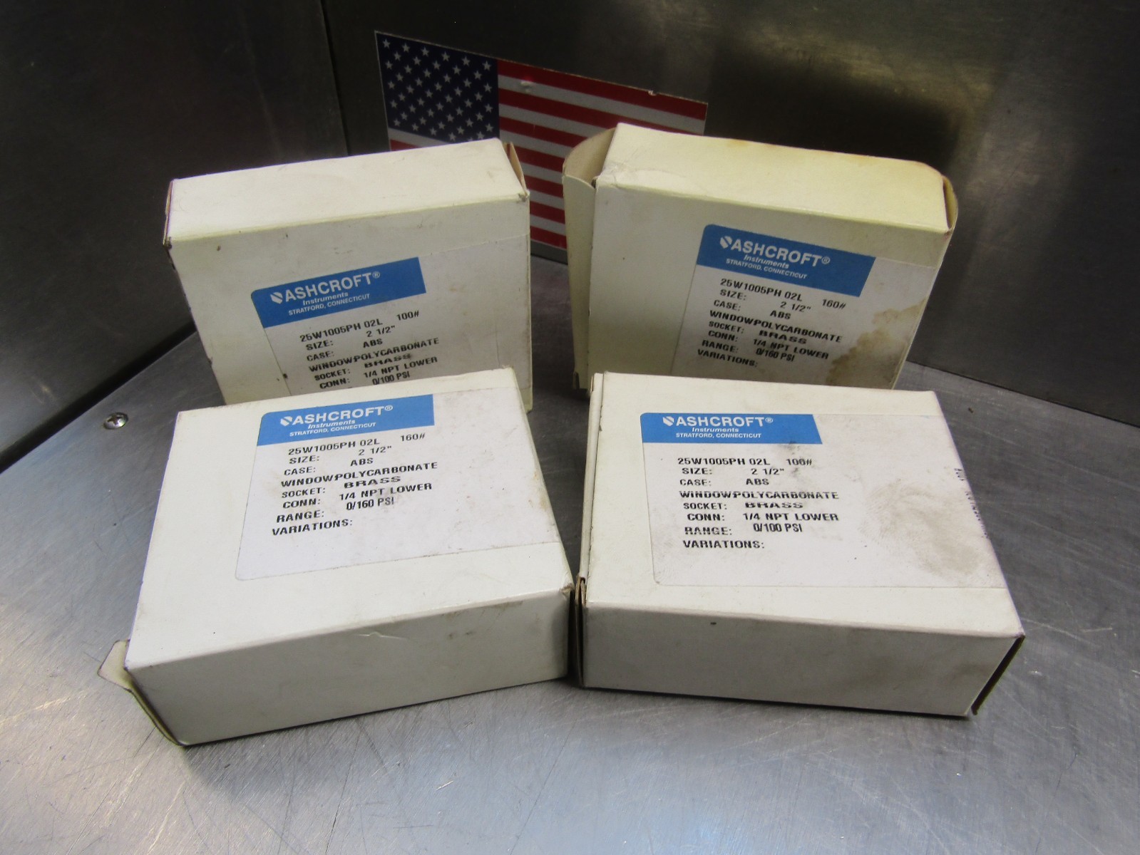 Ashcroft 25W1005PH 02L Gauge 2-1/2″ Lot of 4!